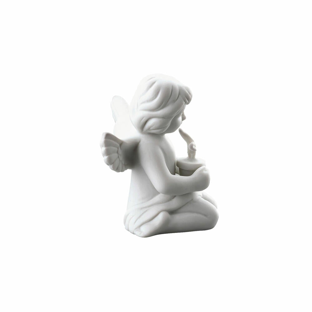 Rosenthal Dekofigur Engel mit Blumentopf, Porzellan, Weiß, 6.2 cm, 69054-000102-90538