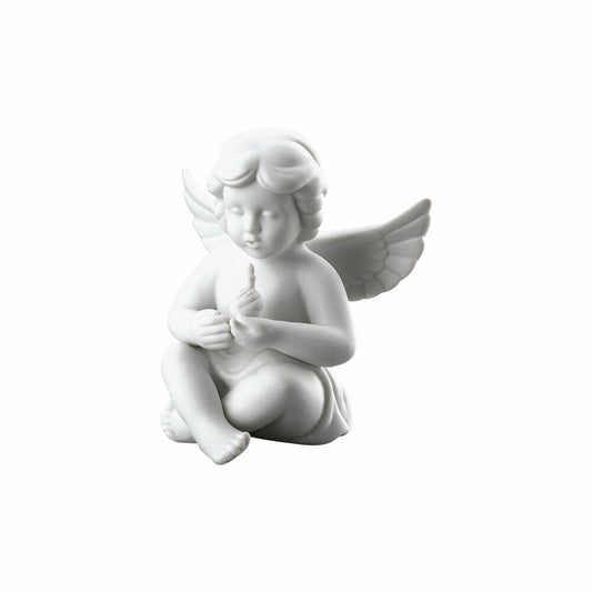 Rosenthal Dekofigur Engel mit Geburtstagskuchen, Porzellan, Weiß, 10.1 cm, 69055-000102-90537