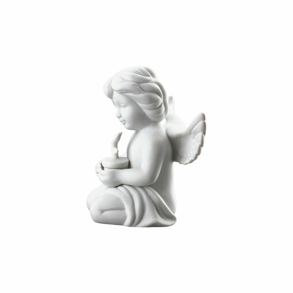 Rosenthal Dekofigur Engel mit Blumentopf, Porzellan, Weiß, 10.1 cm, 69055-000102-90538