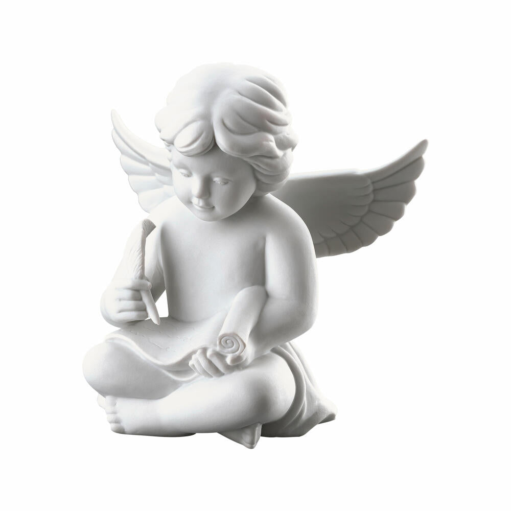 Rosenthal Dekofigur Engel mit Schriftrolle, Porzellan, Weiß, 13.9 cm, 69056-000102-90536