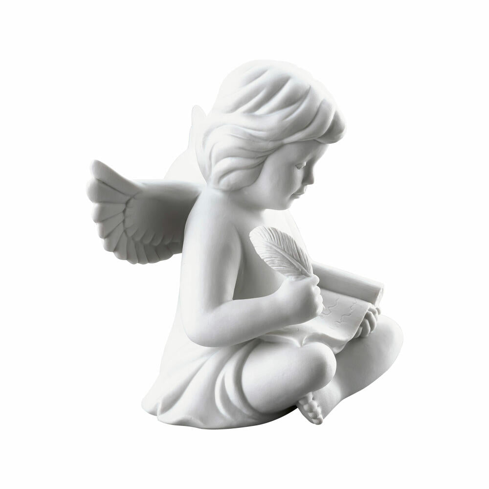 Rosenthal Dekofigur Engel mit Schriftrolle, Porzellan, Weiß, 13.9 cm, 69056-000102-90536