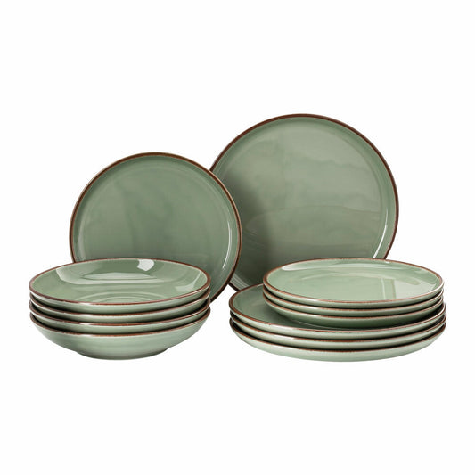 Rosenthal Starter-Set Profi Casual Moss 12-tlg., Porzellan, Grün-Braun, 10660-405405-28726