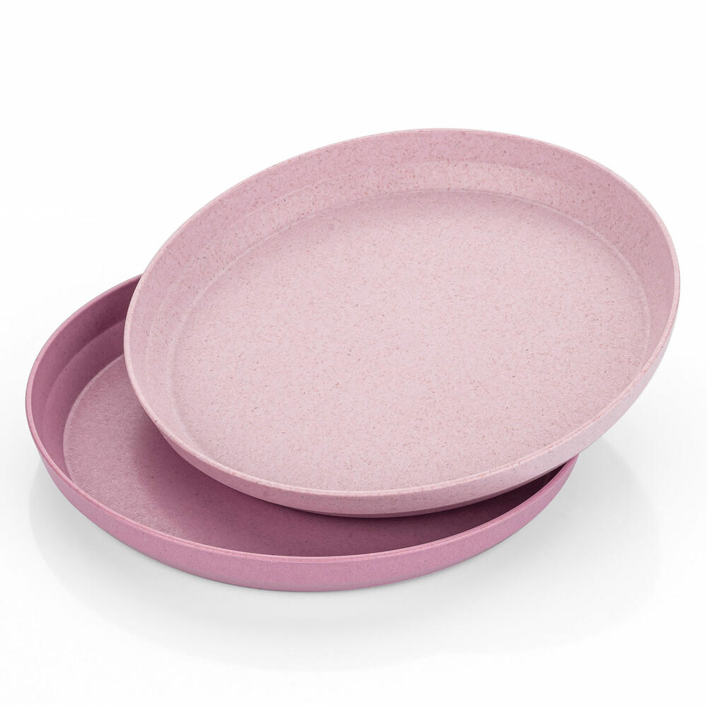 reer Growing Plate, Set of 2, Dinner Plate, Children's Plate, Dinner Plate, Pink, Ø 20 cm, 22074