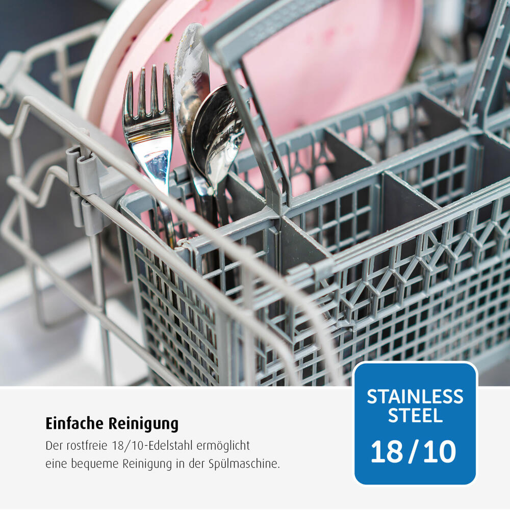 reer Growing Edelstahl-Besteck, 4-tlg., Kinder Besteck, Messer, Löffel, Gabel, Edelstahl, 22238