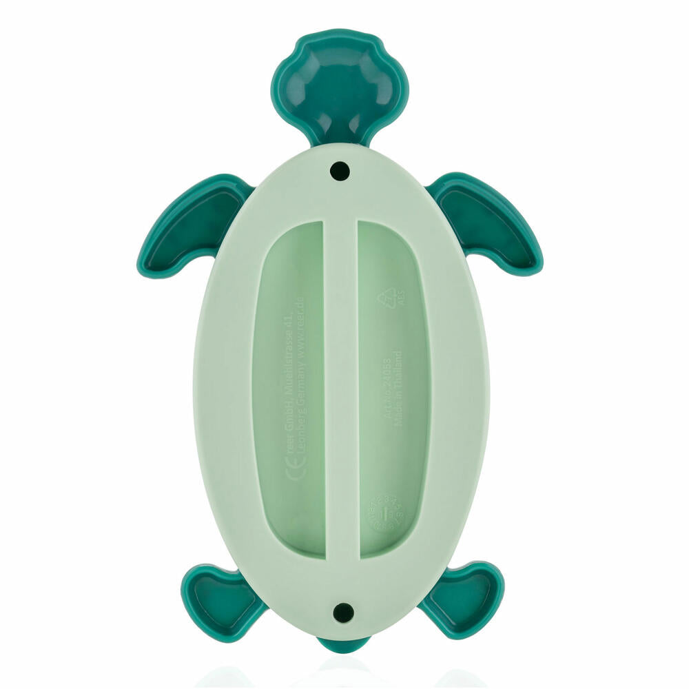 reer Badethermometer Schildkröte, Badewannen Thermometer, Badewasser Temperaturmesser, Baby, 24053