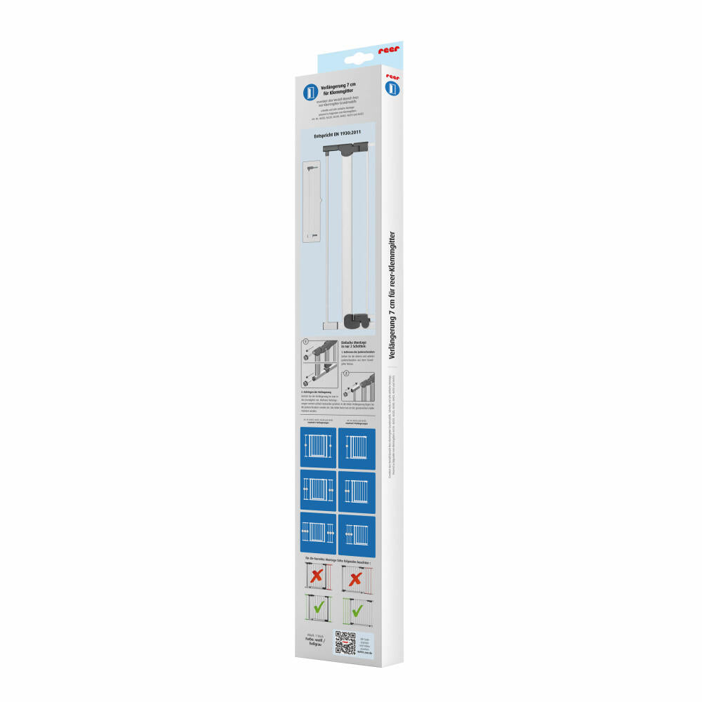 reer Verlängerung 7 cm für reer-Klemmgitter, Erweiterung, Kindersicherung, Kinder Sicherung, 46901