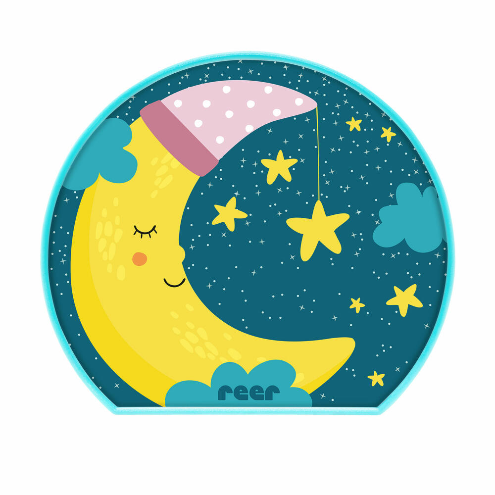 reer MyBabyLight Moon, calming light, night light, slumber light, Pacific Blue, 52063