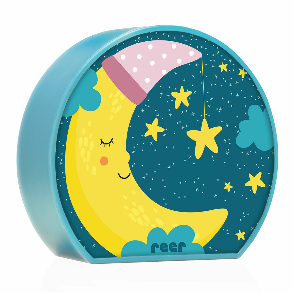 reer MyBabyLight Moon, calming light, night light, slumber light, Pacific Blue, 52063