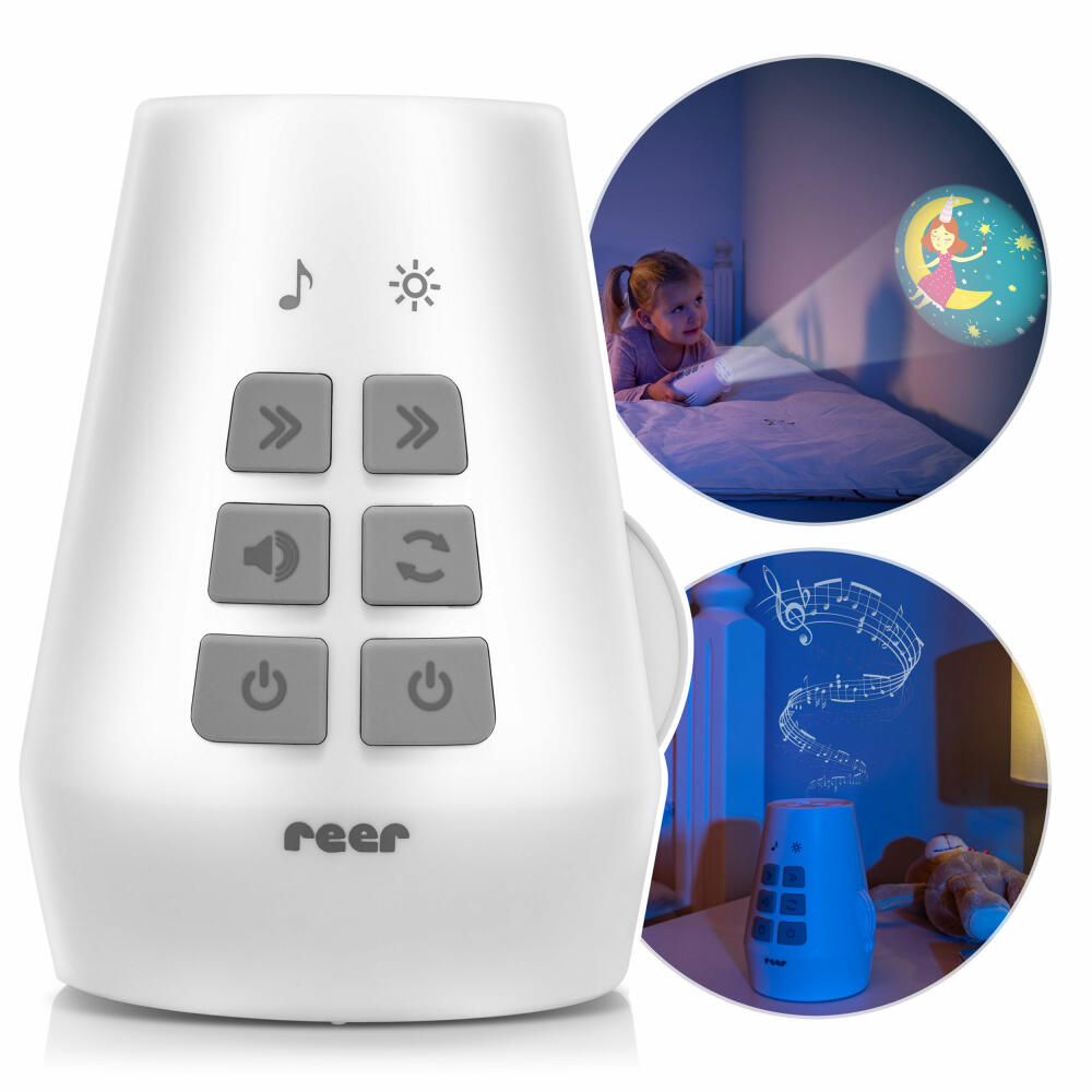 reer DreamBeam Motif Projector, with Lullabies, Motif Projector, Children, White, 52110