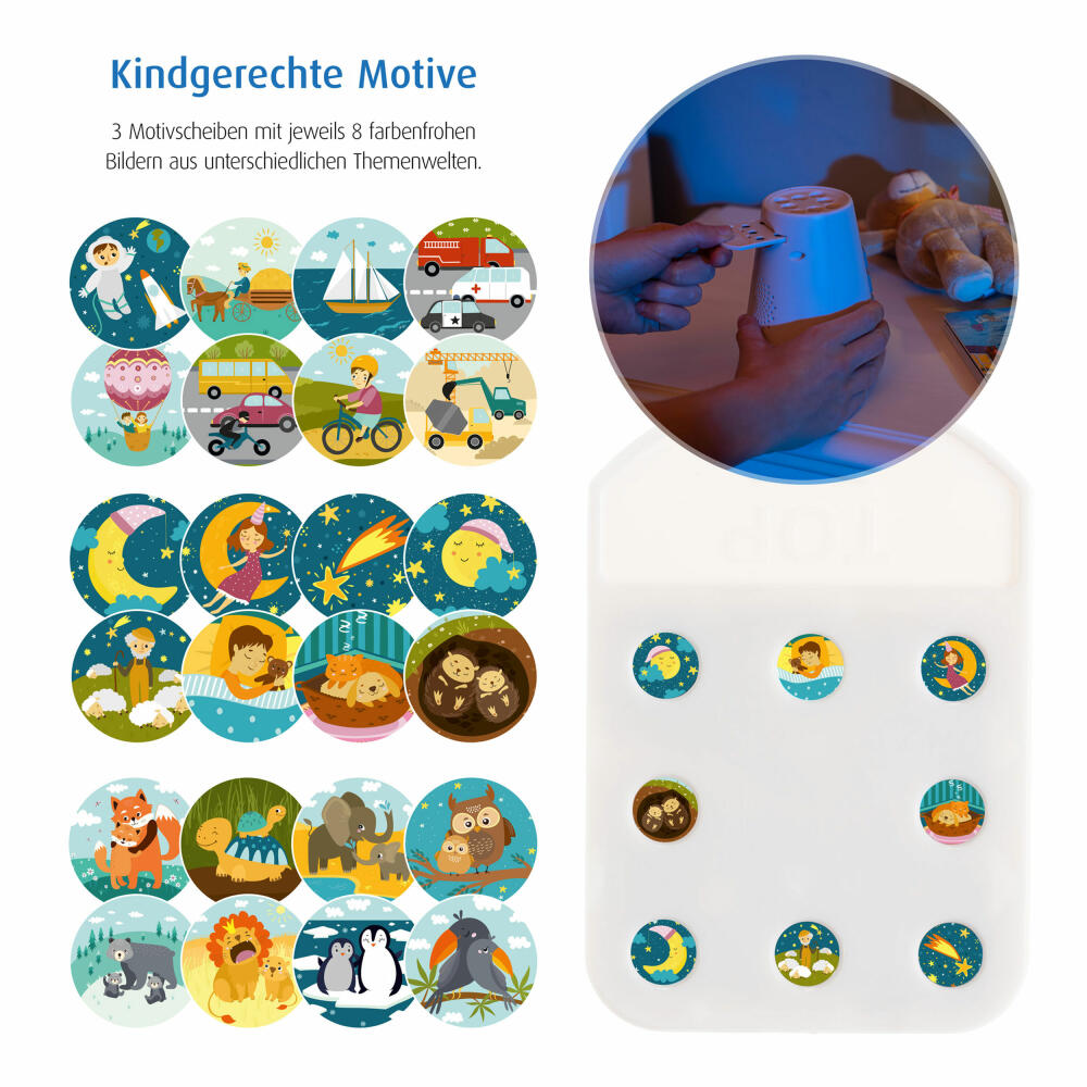 reer DreamBeam Motif Projector, with Lullabies, Motif Projector, Children, White, 52110