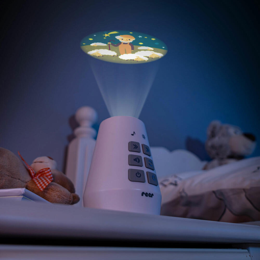 reer DreamBeam Motif Projector, with Lullabies, Motif Projector, Children, White, 52110