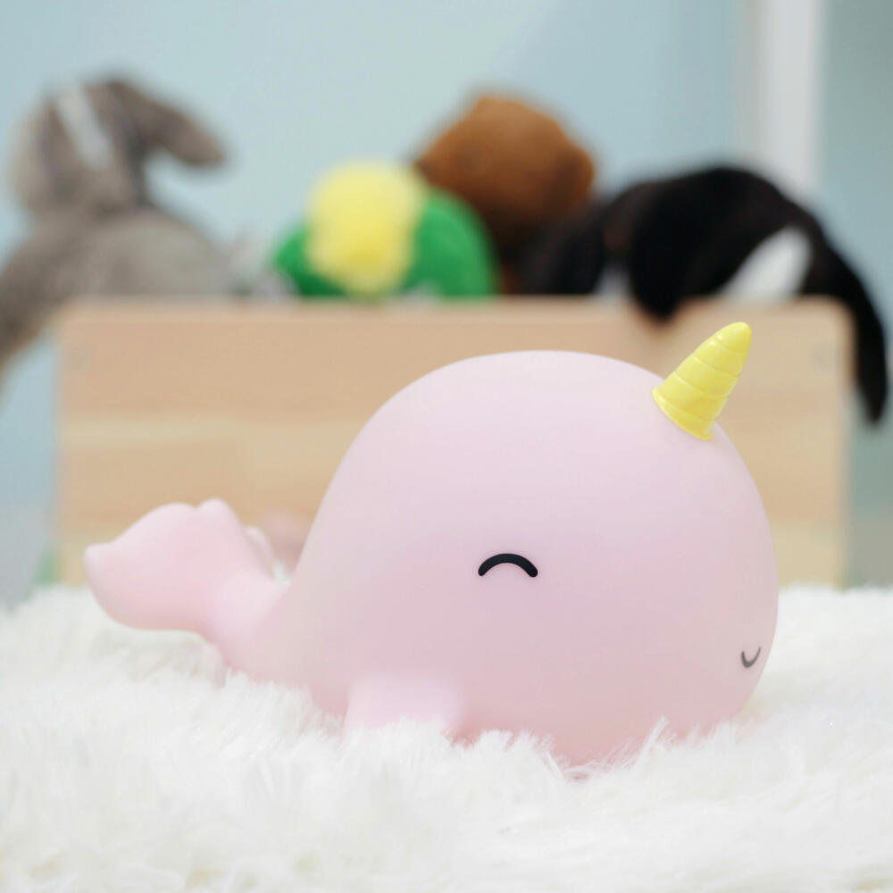reer lumilu Sea Life Narwhal, night light, slumber light, calming light, LED, timer, 52284