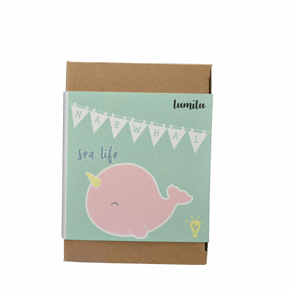 reer lumilu Sea Life Narwhal, night light, slumber light, calming light, LED, timer, 52284