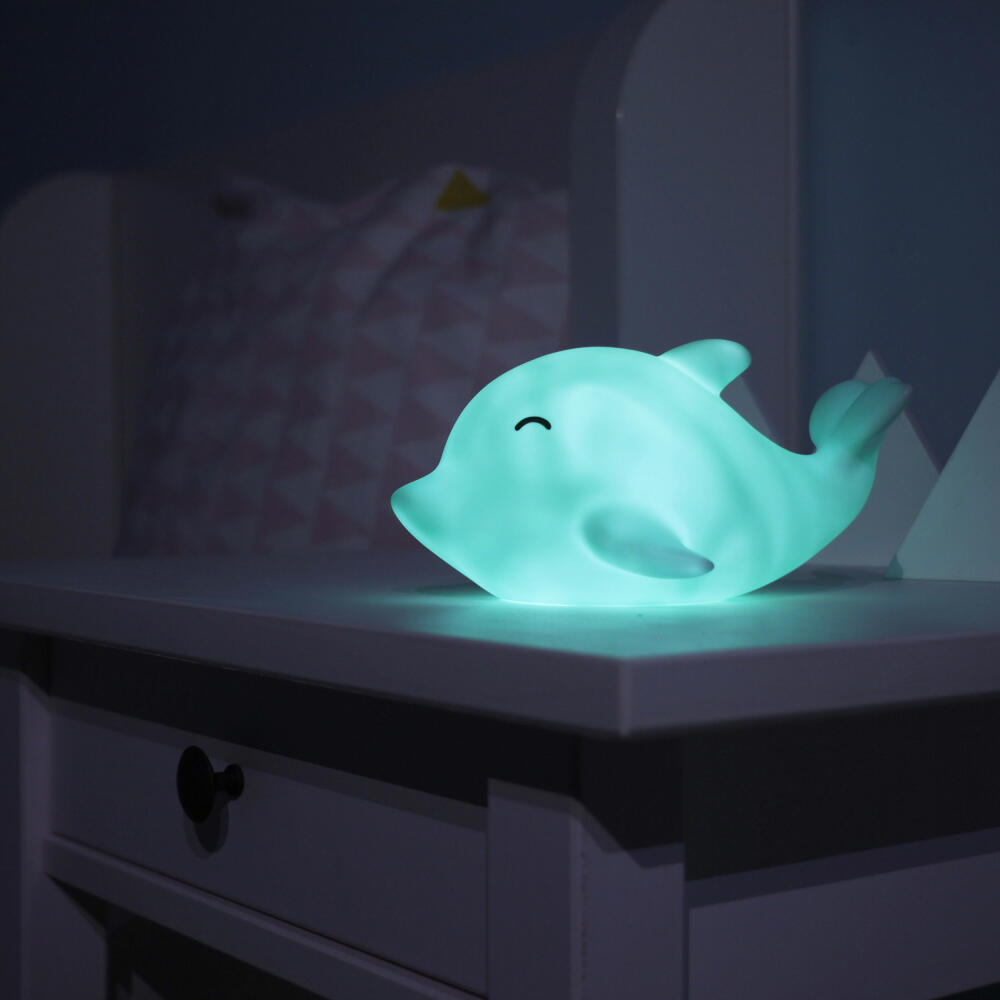 reer lumilu Sea Life Dolphin, night light, slumber light, calming light, LED, timer, 52293