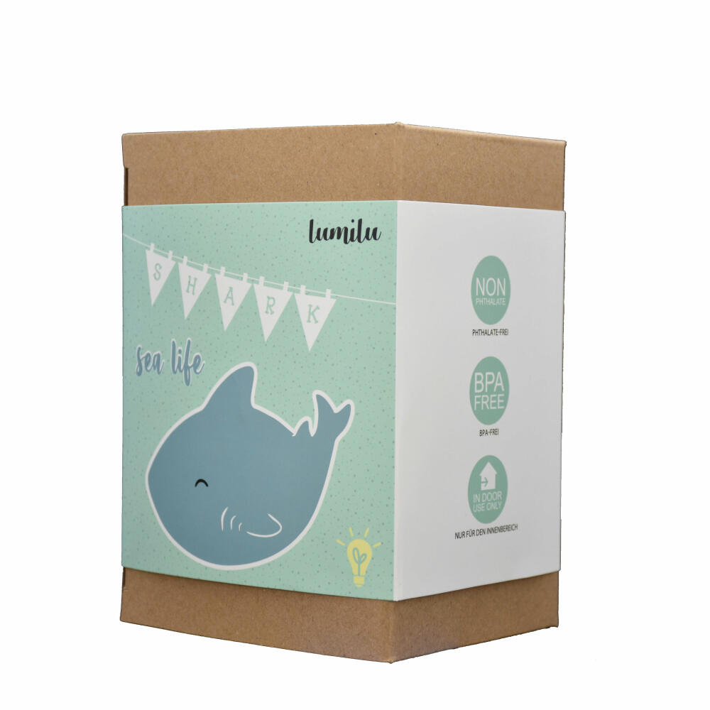 reer lumilu Sea Life shark, night light, slumber light, calming light, LED, timer, 52303