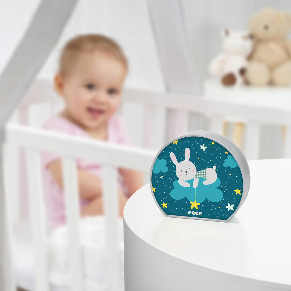 reer MyBabyLight Rabbit, calming light, night light, slumber light, Pacific Blue, 52371
