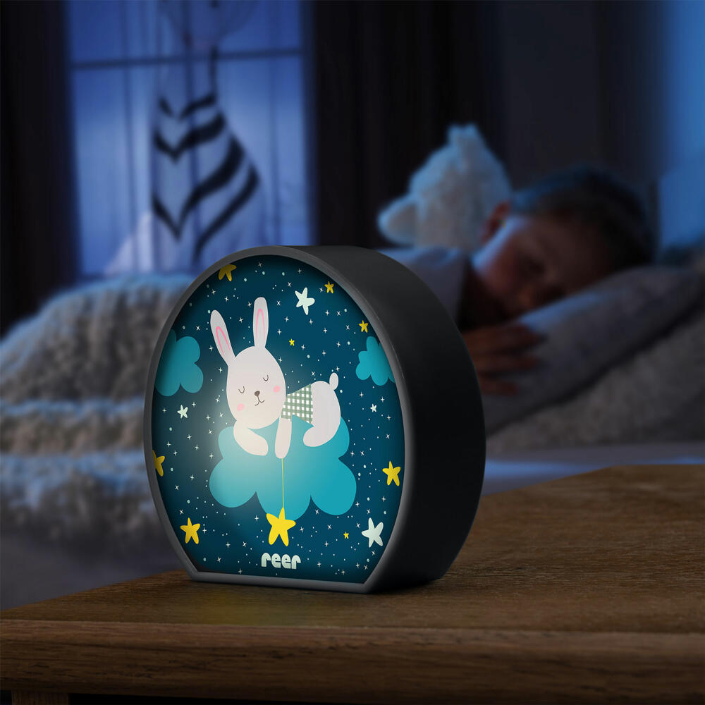 reer MyBabyLight Rabbit, calming light, night light, slumber light, Pacific Blue, 52371