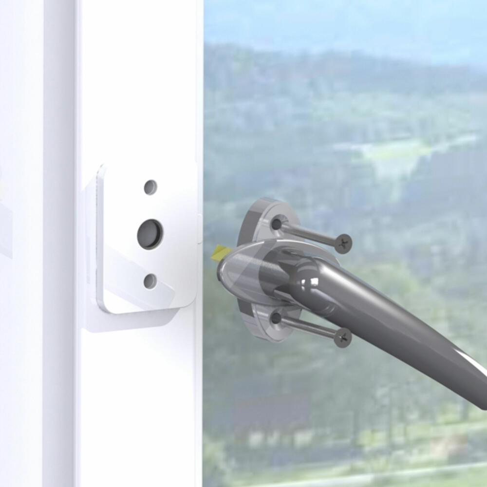 reer WinLock Fenster- und Balkontürsicherung, Fenstersicherung, Sicherung, Klemmschutz, Universell Einsetzbar, Stecksystem, 70010