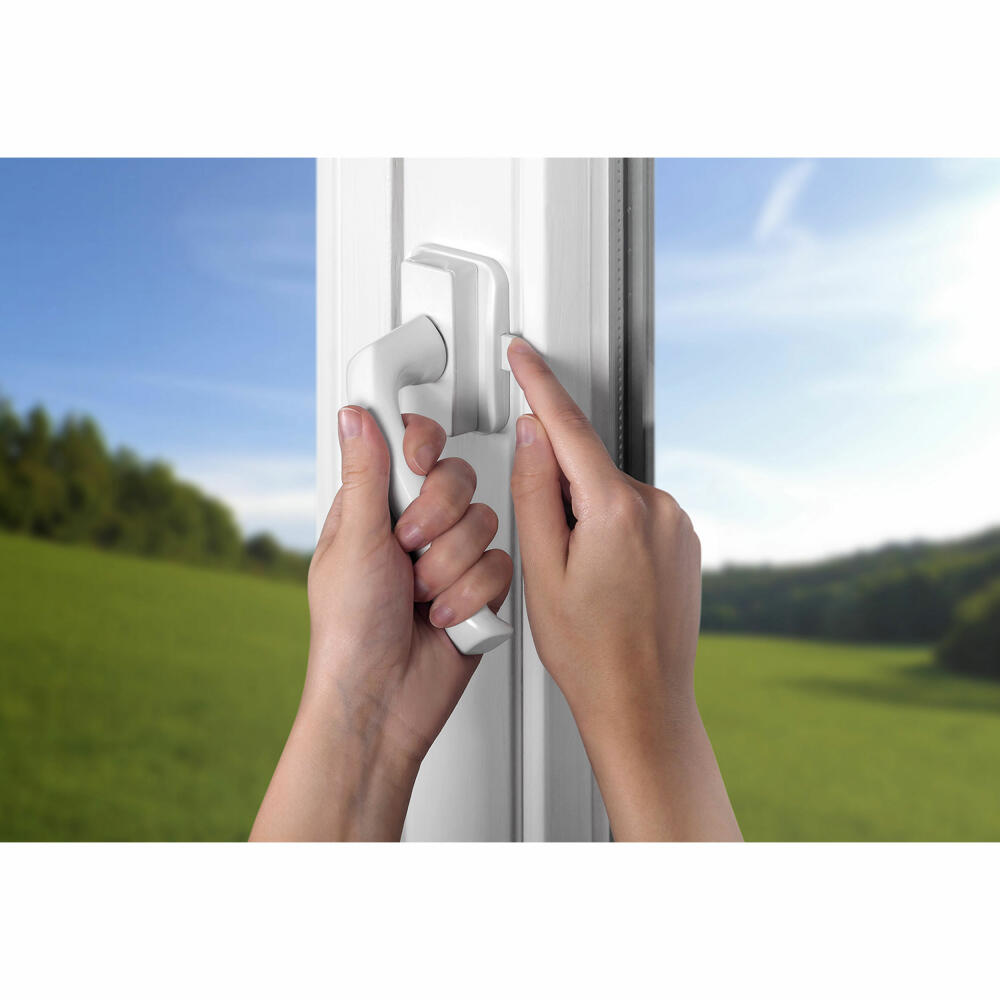 reer WinLock window lock / balcony door lock, set of 3, window lock, door lock, balcony, child safety, white, 70060
