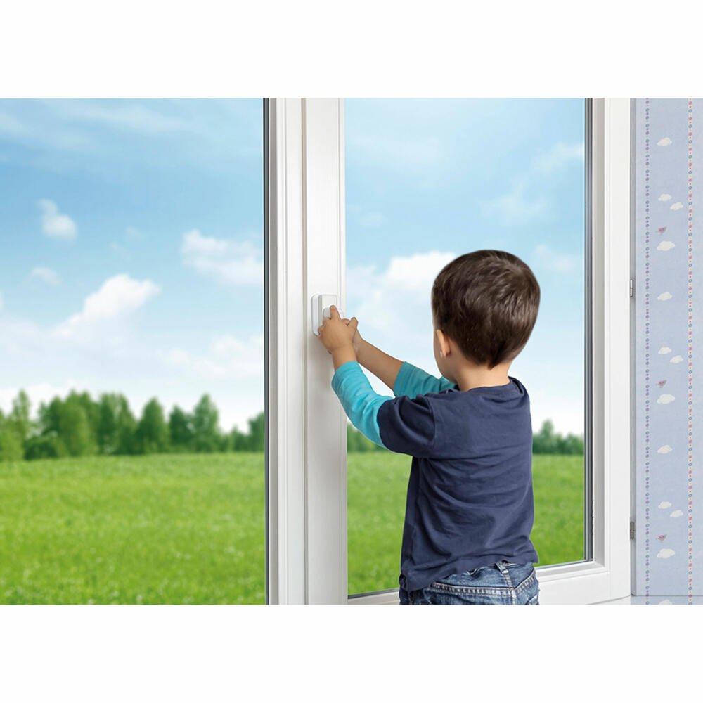 reer WinLock window lock / balcony door lock, set of 3, window lock, door lock, balcony, child safety, white, 70060