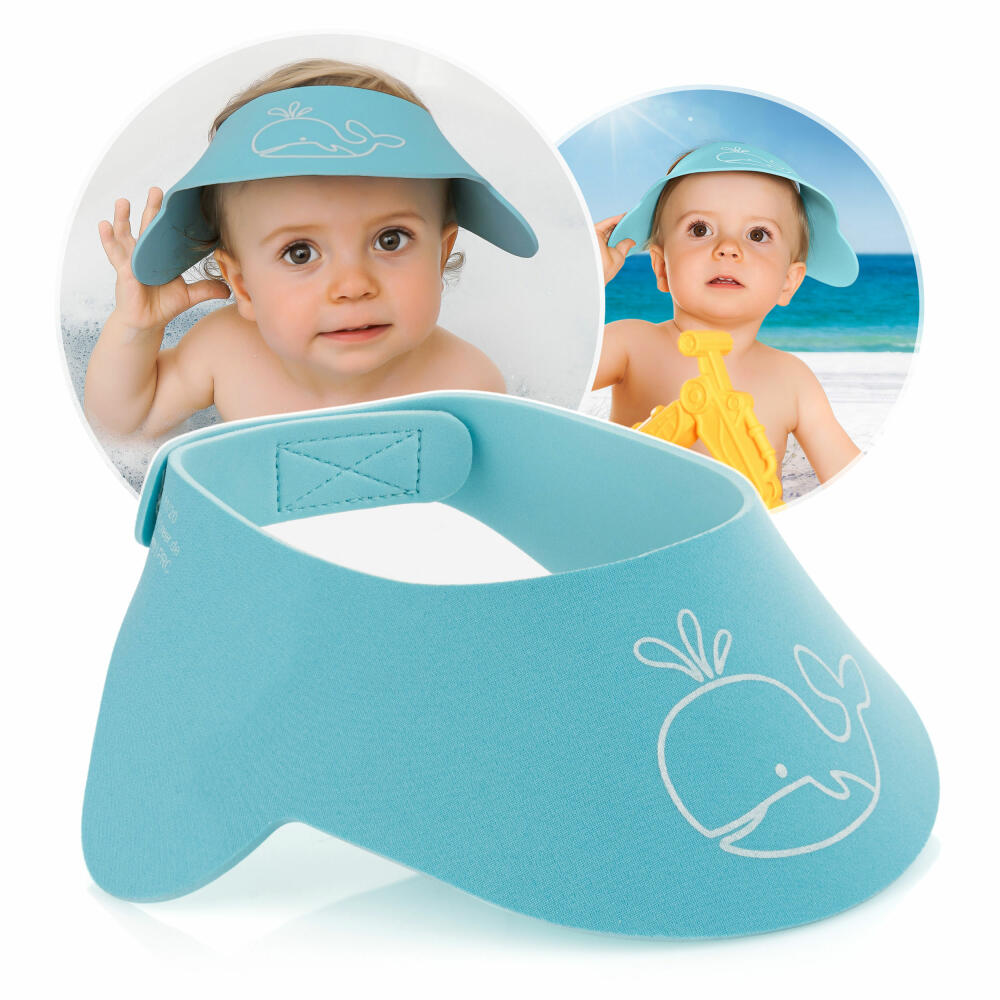 reer MyHappyBath Cap, Shampoo Protection, Shower Cap, Shower Cap, Children, Eye Protection, Blue, 76043