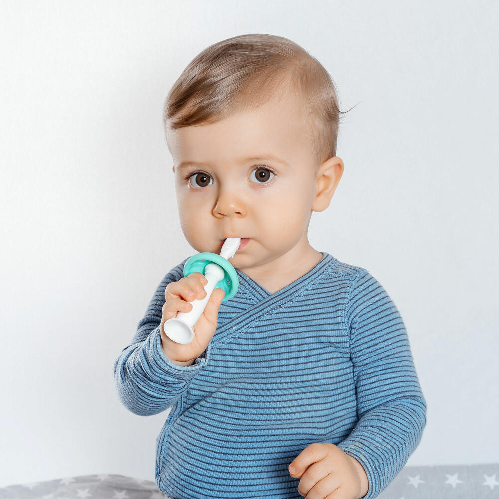 reer BabyCare Zahnputz-Trainer, 2-tlg., Zahnpflege, Lernzahnbürste, Zahnbürste, Baby, 79253