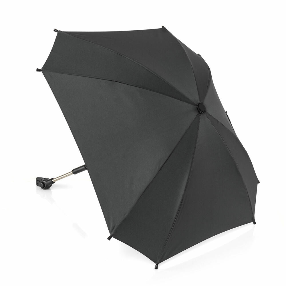 reer ShineSafe Kinderwagen-Sonnenschirm, Sonnen Schirm, Sonnenschutz, UV Schutz, Kinderwagen, Schwarz, 84151