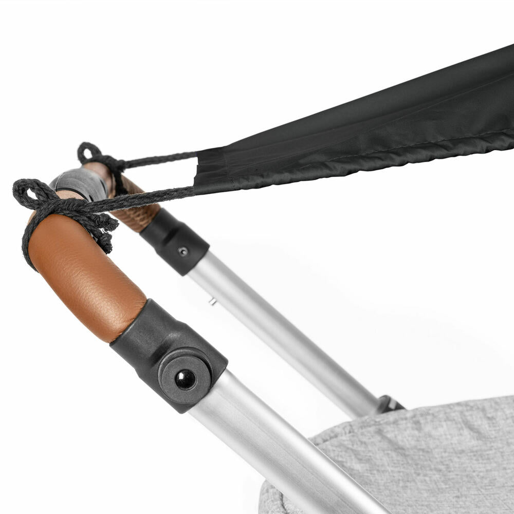 reer ShineSafe Sonnensegel, Sonnenschutz, UV Schutz, Kinderwagen, Schwarz, 84191