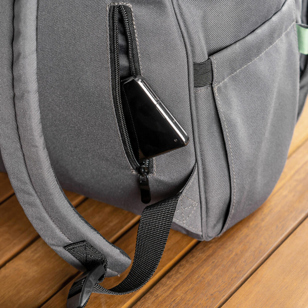 reer Growing Changing Backpack, Changing Backpack, Changing Bag, Changing Mat, Recycled PET Bottles, Grey, 84221