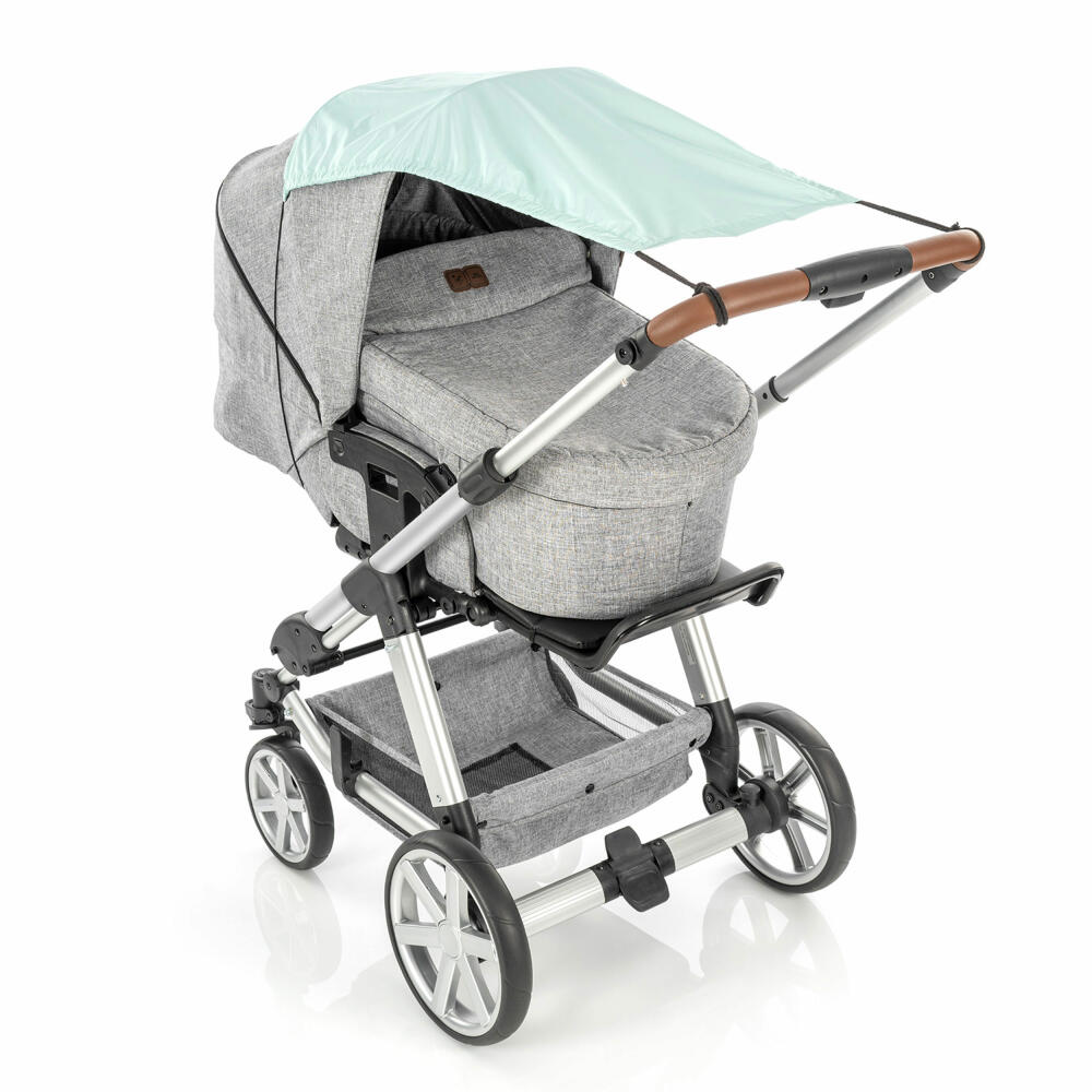 reer ShineSafe Sonnensegel, Sonnenschutz, UV Schutz, Kinderwagen, Mint, 84213