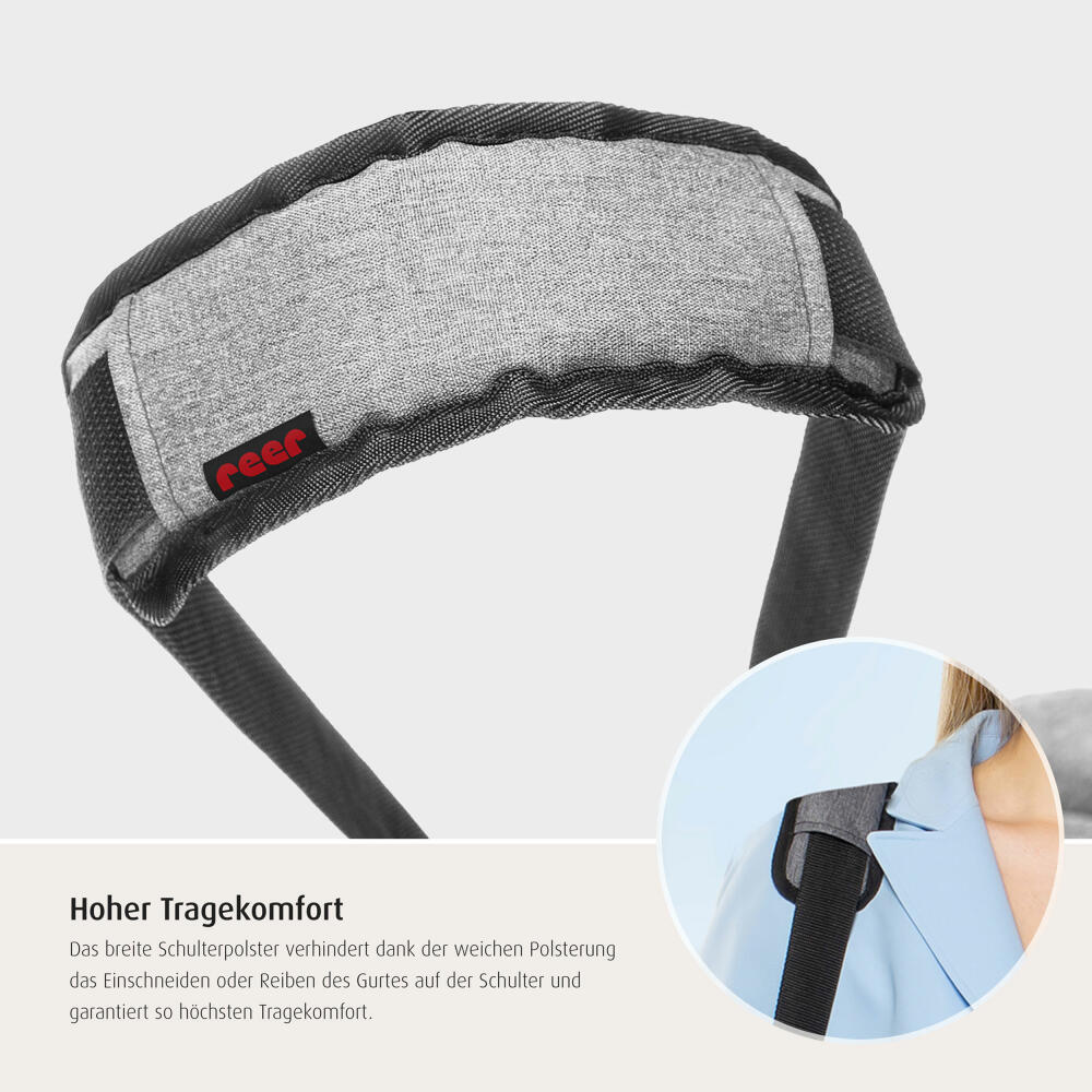 reer Clip&amp;Go Carry carrying strap for baby car seats, carrying aid, transport aid, transport strap, strap baby car seat, universal, 85021