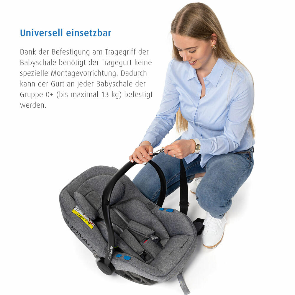 reer Clip&amp;Go Carry carrying strap for baby car seats, carrying aid, transport aid, transport strap, strap baby car seat, universal, 85021