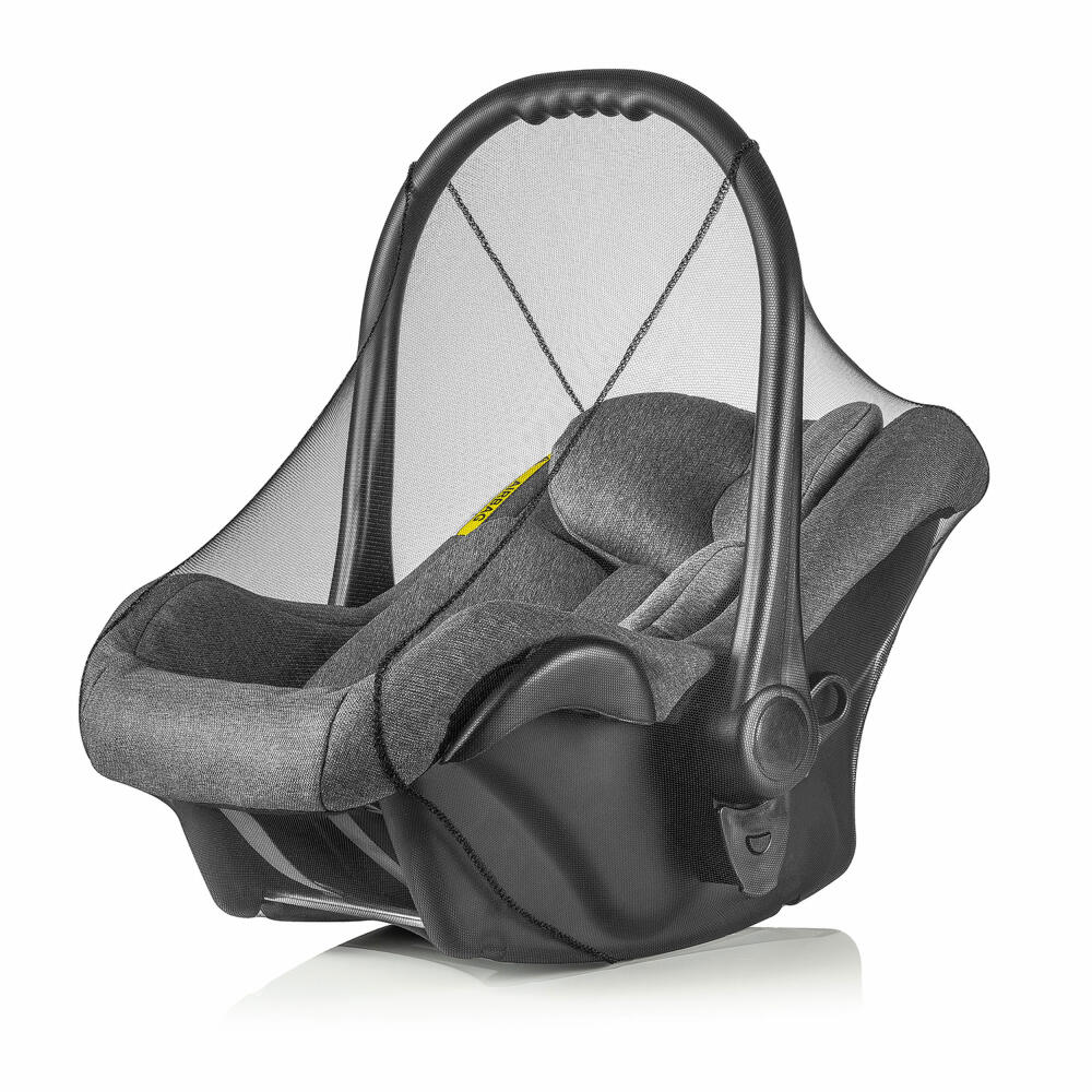 reer BiteSafe Insektenschutz für Babyschale, Moskitonetz, Mückennetz, Fliegennetz, Polyester, Schwarz, 87011