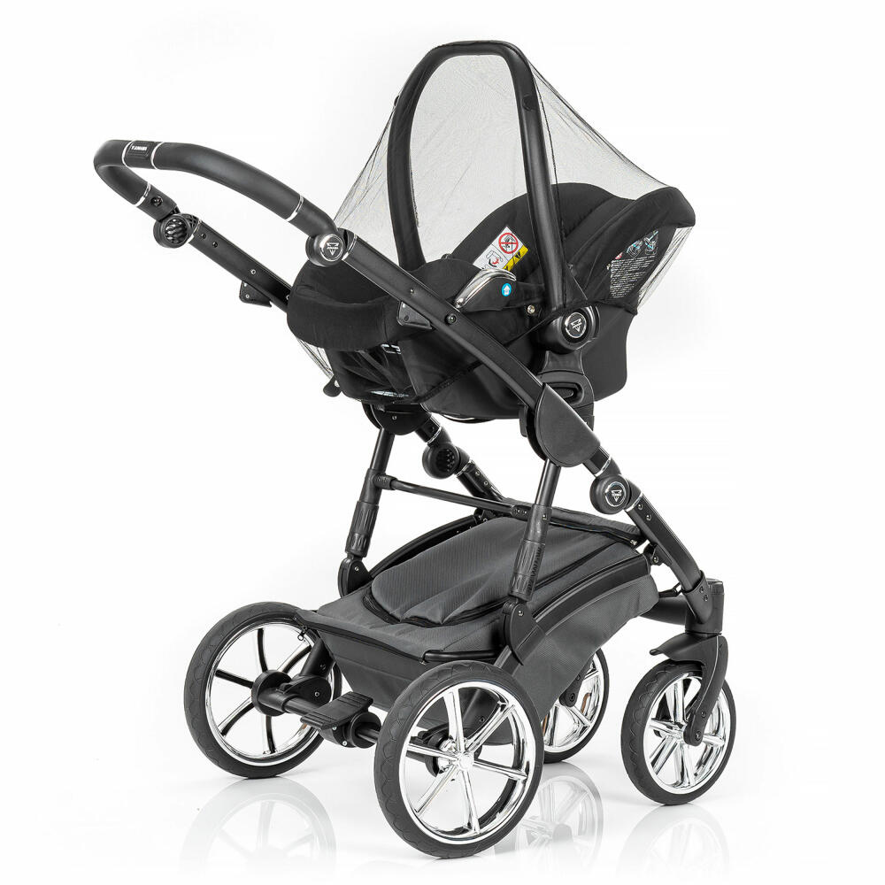 reer BiteSafe Insektenschutz für Babyschale, Moskitonetz, Mückennetz, Fliegennetz, Polyester, Schwarz, 87011