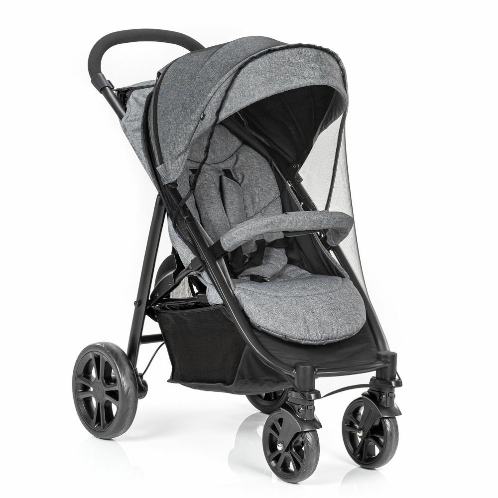reer BiteSafe Insektenschutz für Kinderwagen, Moskitonetz, Mückennetz, Fliegennetz, Polyester, Schwarz, 87021