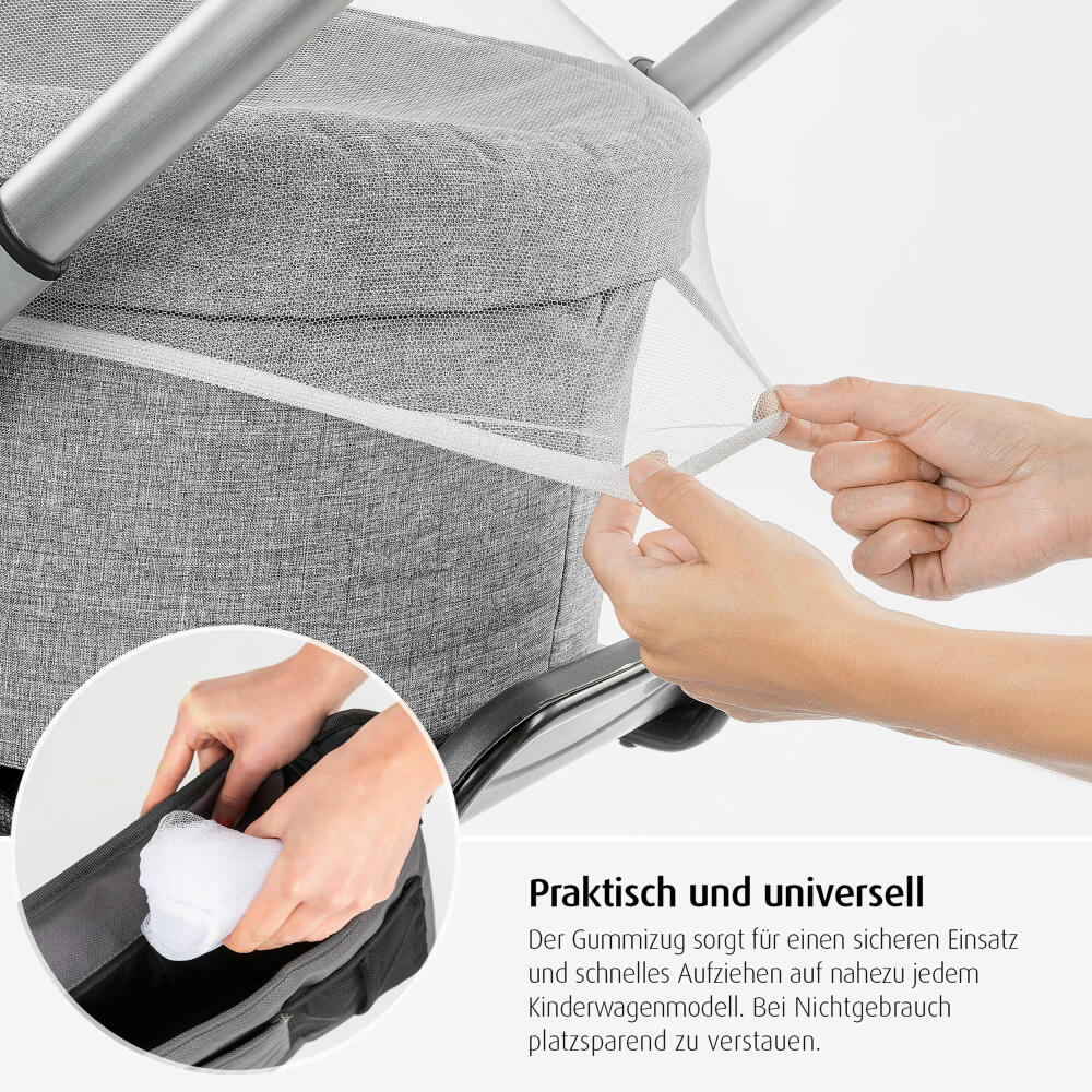 reer BiteSafe insect protection for strollers, mosquito net, mosquito net, fly net, polyester, white, 87030