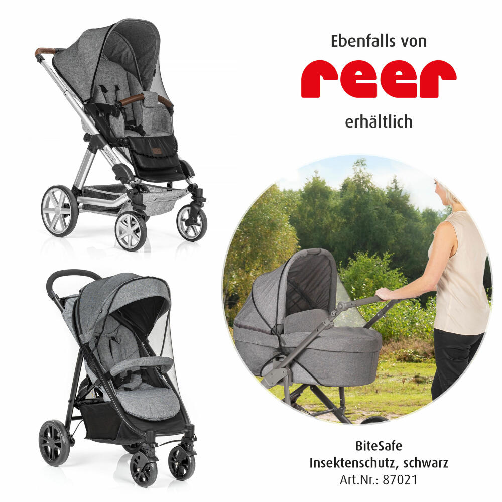reer BiteSafe insect protection for strollers, mosquito net, mosquito net, fly net, polyester, white, 87030