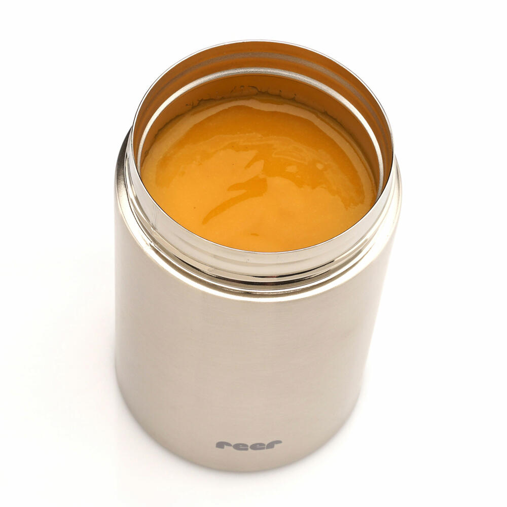 reer Pure Edelstahl-Warmhaltebox, Thermobox, Thermo Behälter, Babynahrung, 300 ml, 90408