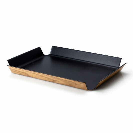 Continenta Non-Slip Tray, Serving Tray, Wood Paper Fiber, Black Metallic, 45 x 34 cm, 2912