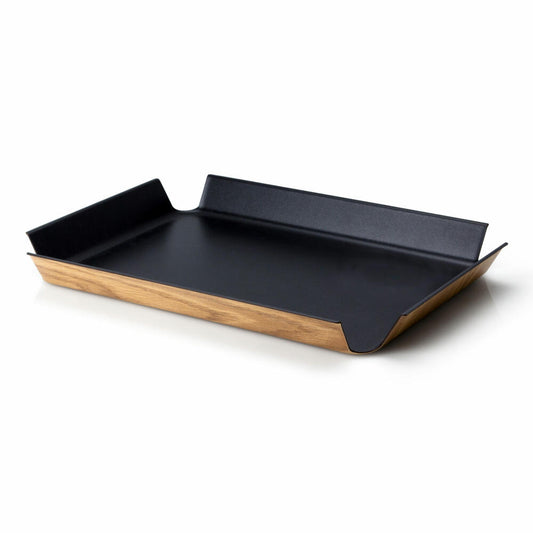 Continenta Non-Slip Tray, Serving Tray, Wood Paper Fiber, Black Metallic, 41 x 29.5 cm, 2931
