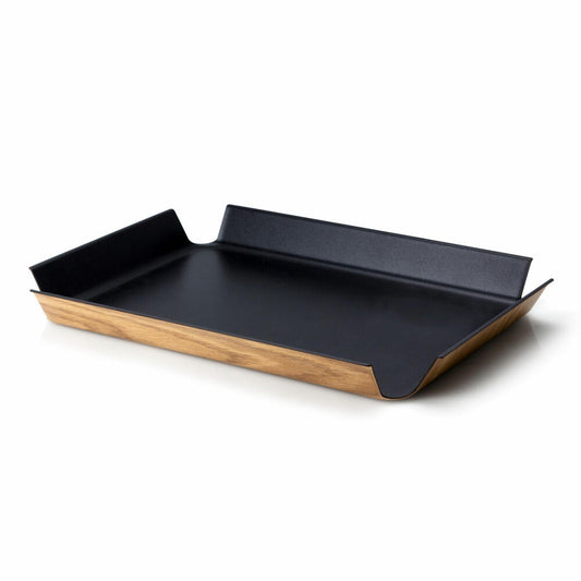 Continenta Non-Slip Tray, Serving Tray, Wood Paper Fiber, Black Metallic, 54.5 x 40 cm, 2942