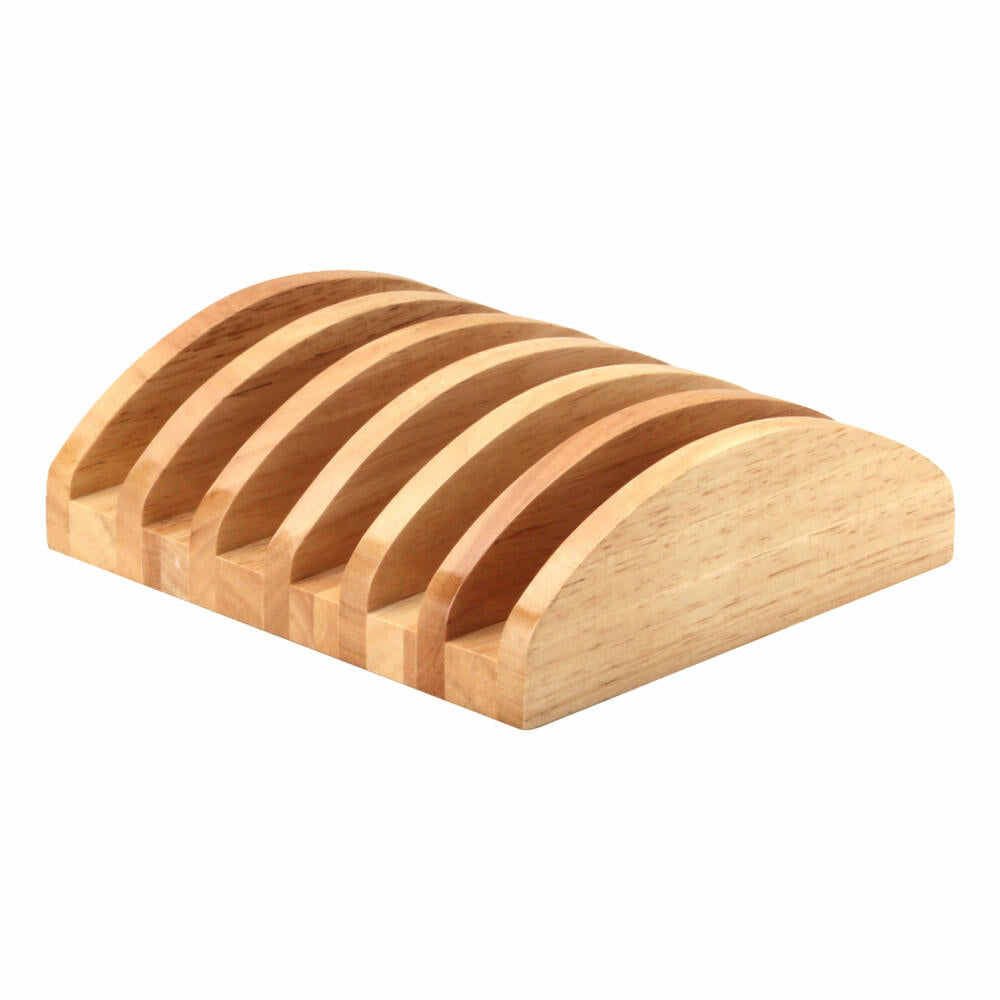 Continenta Universal-Bretterständer, Brettchenständer, für 6 Schneidebretter, Brettchen Ständer, Gummibaumholz, 30671