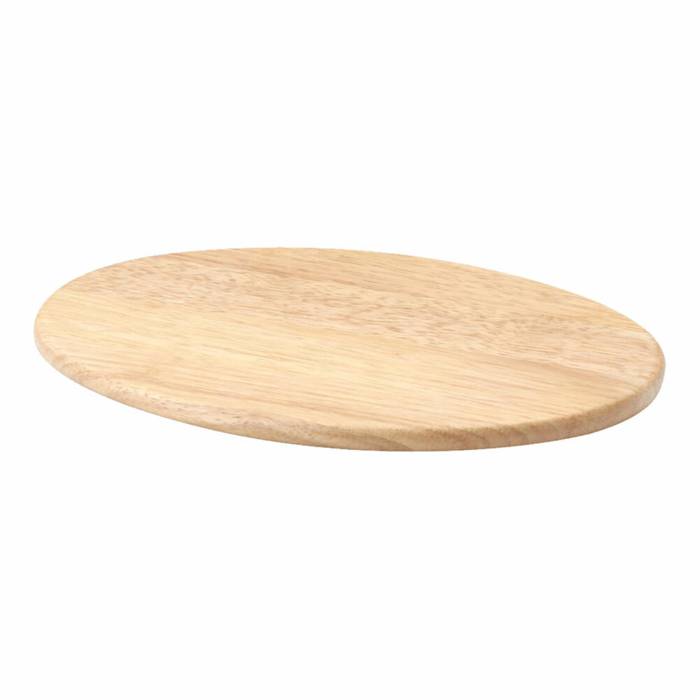 Continenta Cutting Board Oval, Serving Board, Kitchen Board, Wooden Board, Rubberwood, 30 x 20 cm, 3116