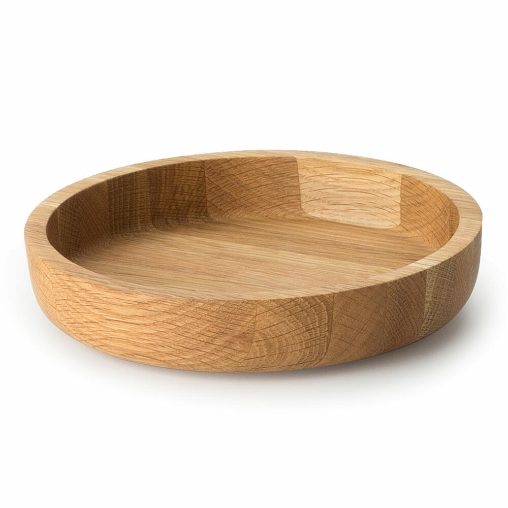 Continenta Schale, Servierschale, Schüssel, Brotschale, Obstschale, Holzschale, Eichenholz, Ø 20 x 4.3 cm, 4133