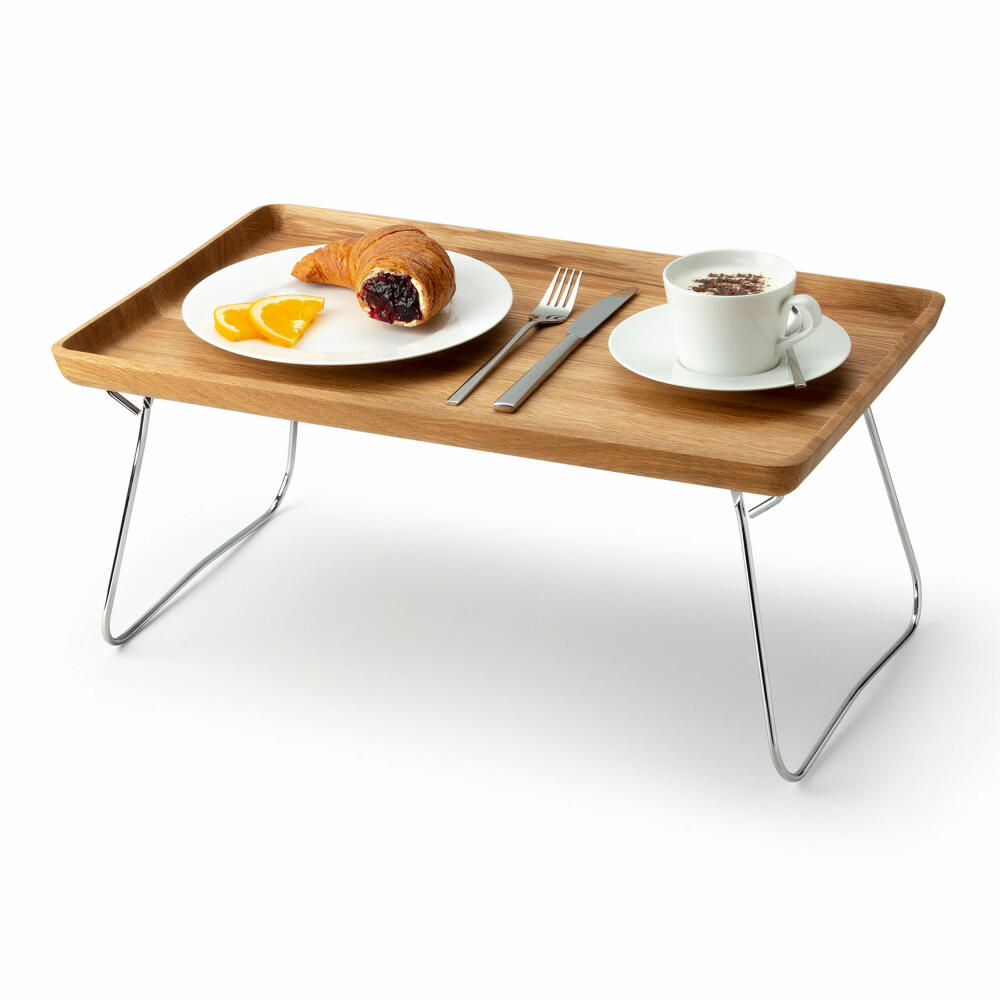 Continenta Bett-Tablett, Betttablett, Serviertablett, Frühstückstablett, Betttisch, Eichenholz, 53 x 32 cm, 4141