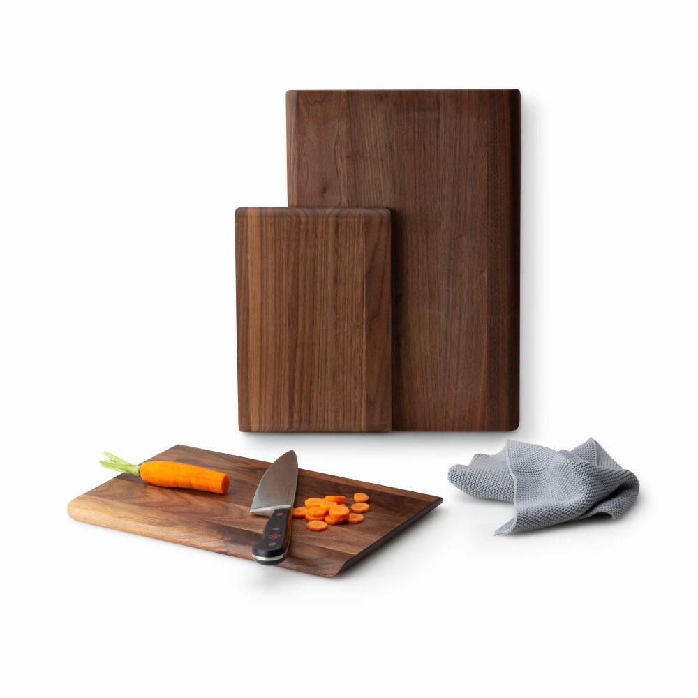 Continenta cutting board, kitchen board, wooden board, serving board, walnut wood, 30 x 20 cm, 4221