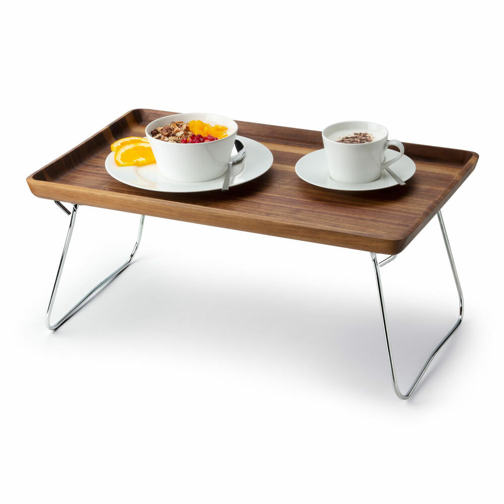 Continenta bed tray, bed tray, serving tray, breakfast tray, bedside table, walnut wood, 53 x 32 cm, 4241