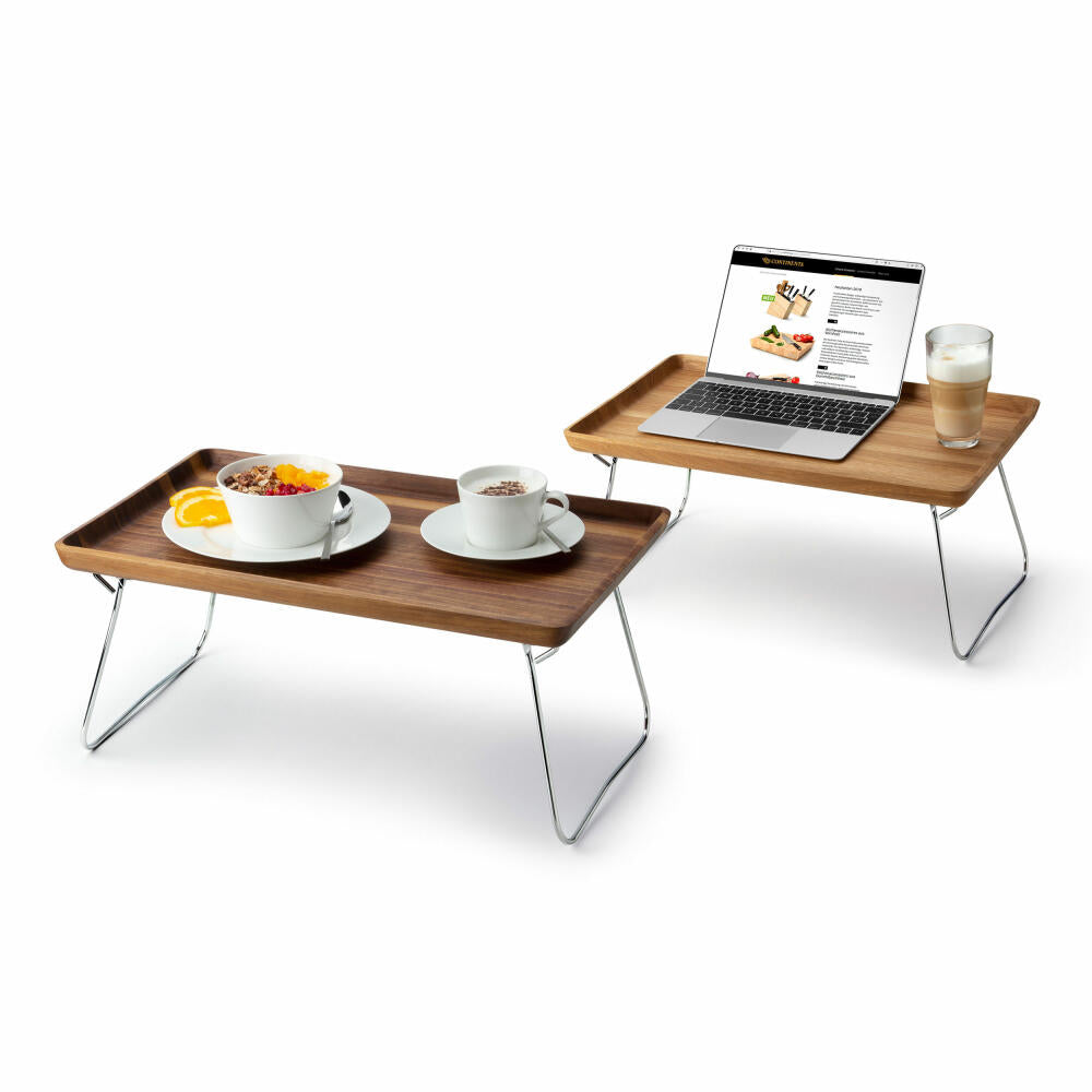 Continenta bed tray, bed tray, serving tray, breakfast tray, bedside table, walnut wood, 53 x 32 cm, 4241