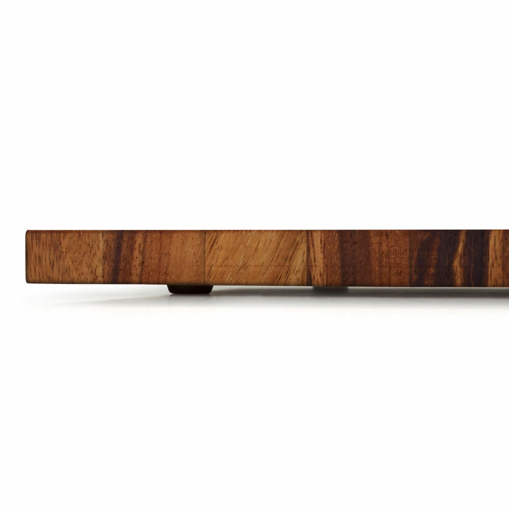 Continenta Schneidebrett Stirnholz, Küchenbrett, Holzbrett, Servierbrett, Akazienholz, 54 x 29 cm, 4852
