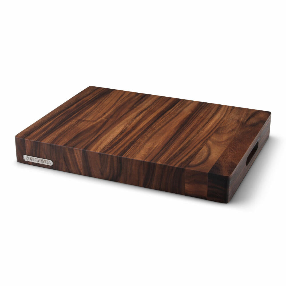 Continenta Hackblock, Schneidebrett, Hackbrett, Holzbrett, Küchenbrett, Akazienholz, 48 x 36 x 6 cm, 4861